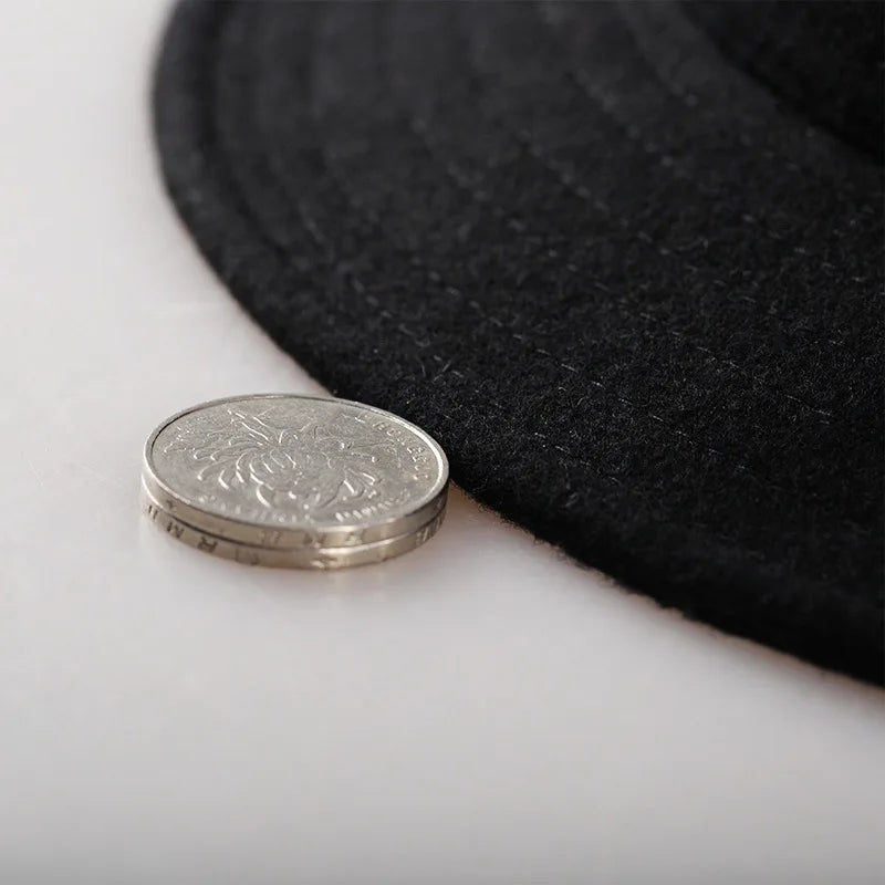 Winter Solid Woollen Fedoras For Men Top Jazz Hat