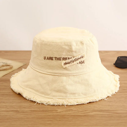 Women Cotton Sunscreen Fisherman Bucket Hat