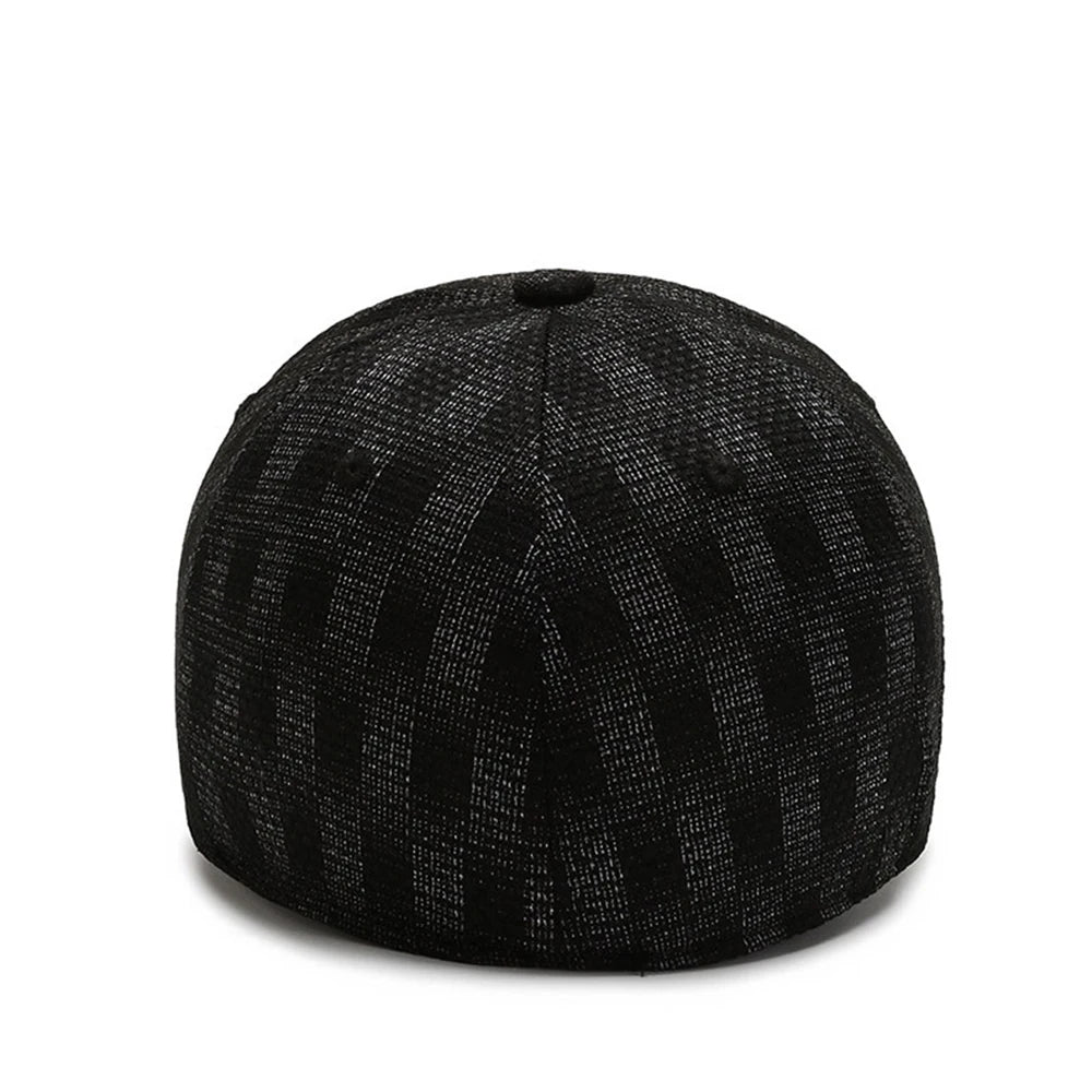 Luxury Brand Black Gray Plaid Baseball Caps For Men Summer Women