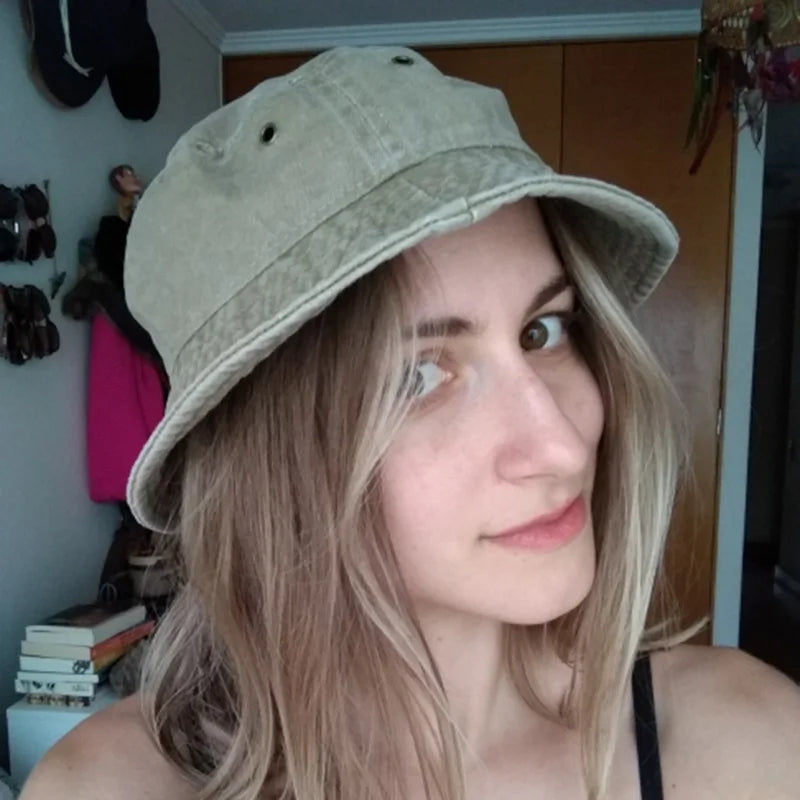 New Fisherman Hat Vintage Denim Bucket Hats