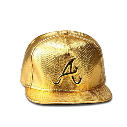 Crocodile Texture PU Leather Hip-Hop Snapback Cap