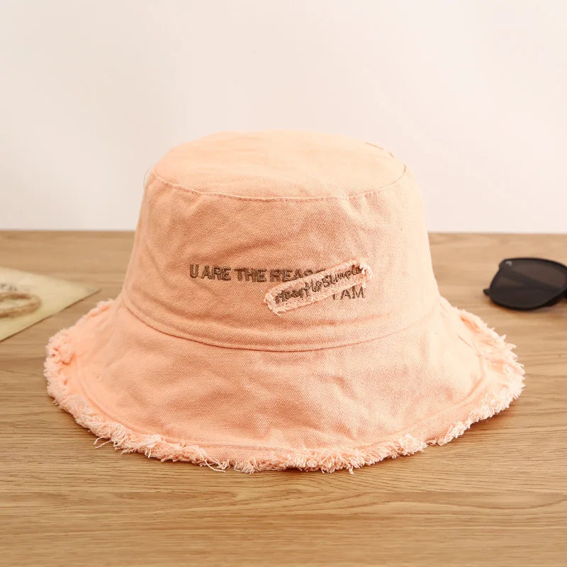 Women Cotton Sunscreen Fisherman Bucket Hat