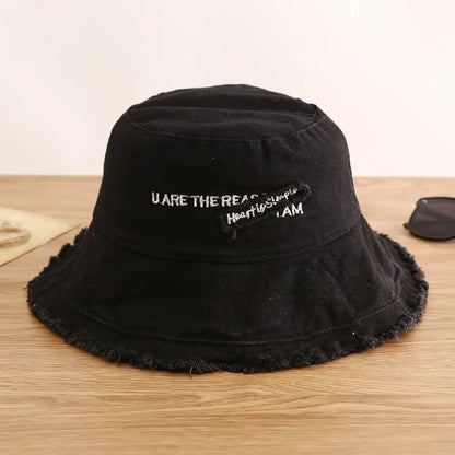 Women Cotton Sunscreen Fisherman Bucket Hat
