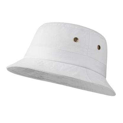 Cotton Twill Bucket Hats Unisex Short Brim Outdoor