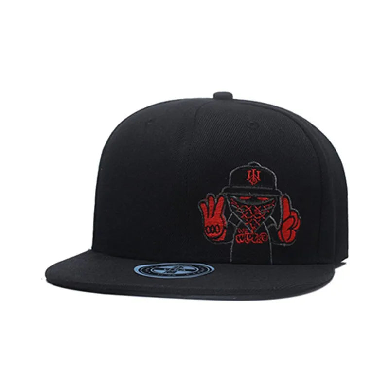 Retro Embroidered Unisex Streetwear Hip-Hop Snapback Cap