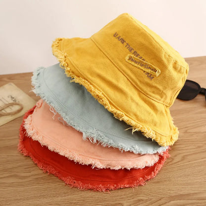 Women Cotton Sunscreen Fisherman Bucket Hat