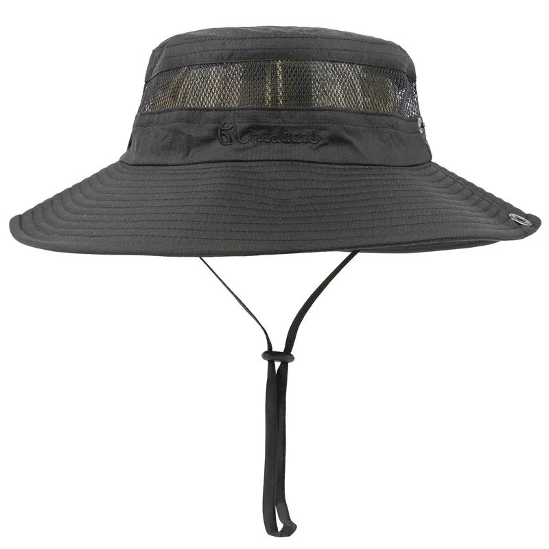 Camouflage Wide Brim Outdoor Fishing Bucket Hat