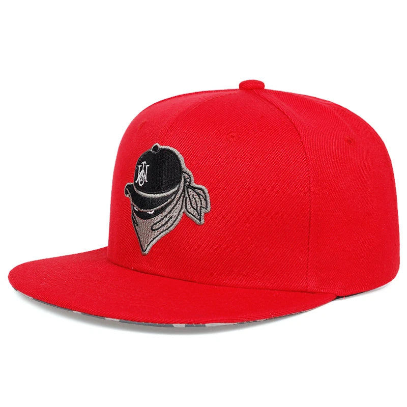 Retro Embroidered Unisex Streetwear Hip-Hop Snapback Cap