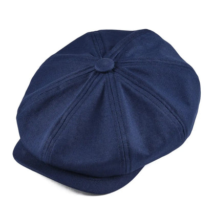BOTVELA White Twill Cotton Newsboy Cap For Men Women Classic Cabbies Driver Apple Caps Gatsby Flat Hat Baker Boy Headpiece 003 Size 61cm