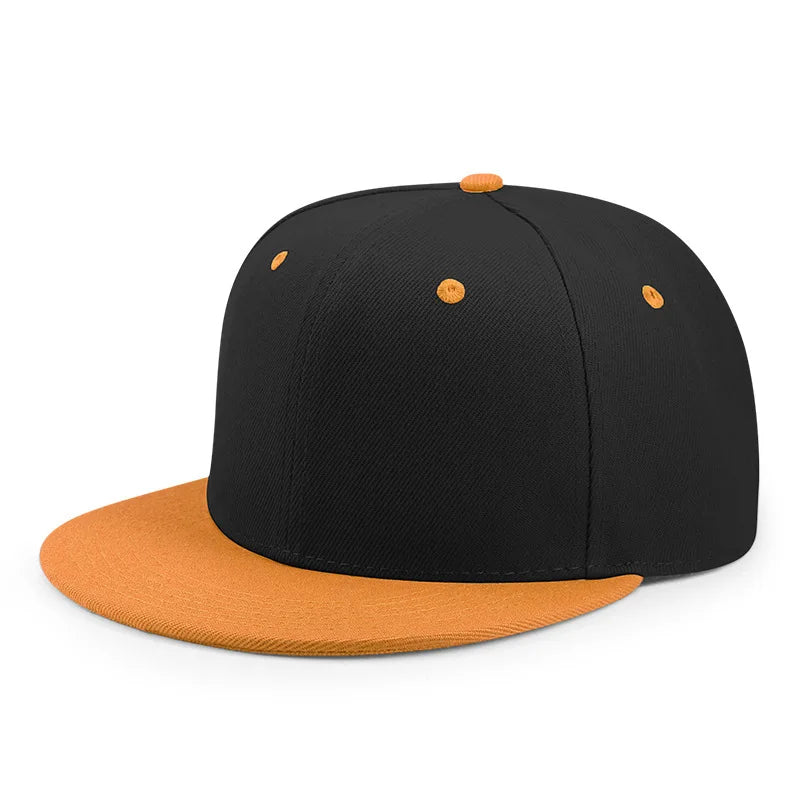 Wholesale 40 Colors Adjustable Flat Peak Snapback Caps Lady Fashion Polyester Plain Baseball Hat Men Hiphop Blank Sport Cap Adijustable 55-60cm