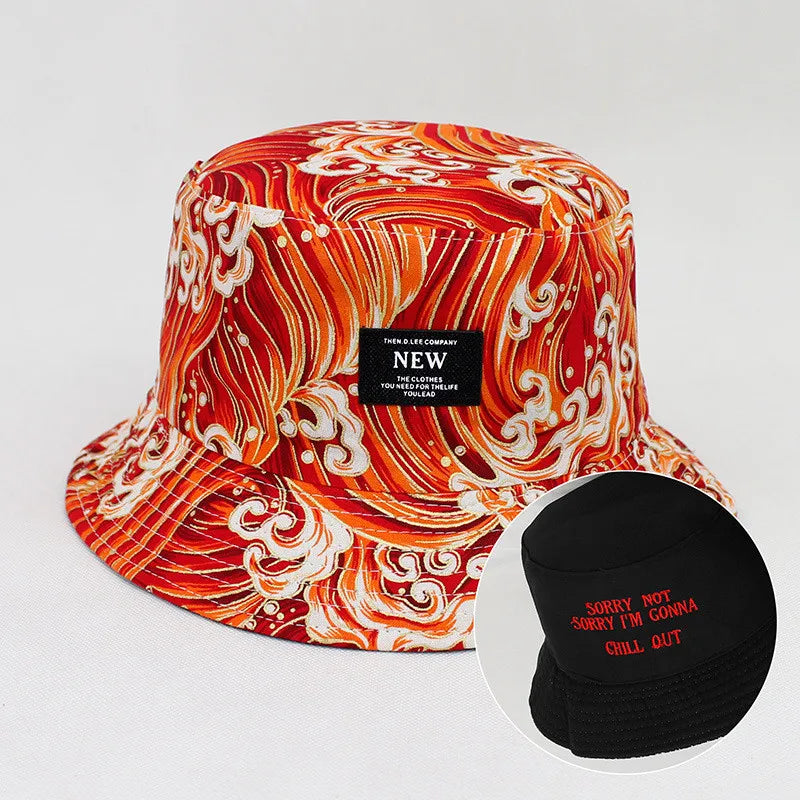 Printed Cotton Travel Bucket Hat