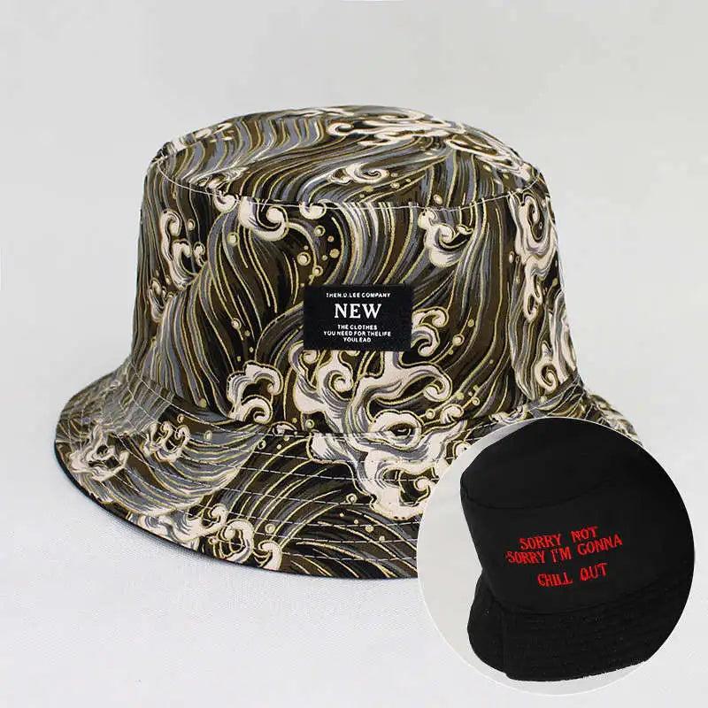 Printed Cotton Travel Bucket Hat