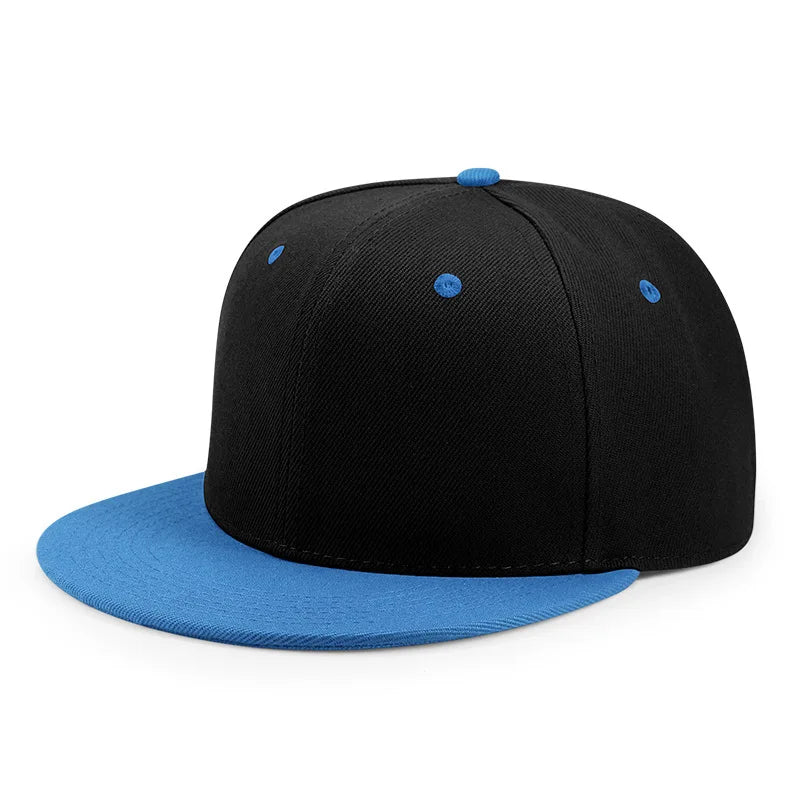 Wholesale 40 Colors Adjustable Flat Peak Snapback Caps Lady Fashion Polyester Plain Baseball Hat Men Hiphop Blank Sport Cap Adijustable 55-60cm