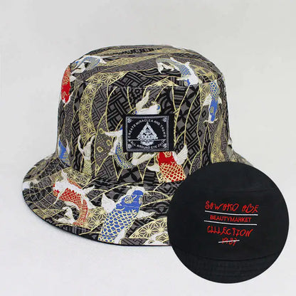 Printed Cotton Travel Bucket Hat