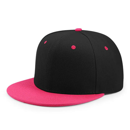Wholesale 40 Colors Adjustable Flat Peak Snapback Caps Lady Fashion Polyester Plain Baseball Hat Men Hiphop Blank Sport Cap Adijustable 55-60cm
