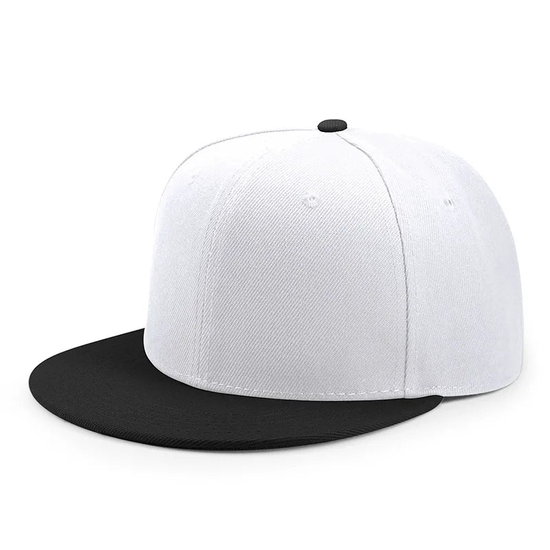 Wholesale 40 Colors Adjustable Flat Peak Snapback Caps Lady Fashion Polyester Plain Baseball Hat Men Hiphop Blank Sport Cap Adijustable 55-60cm