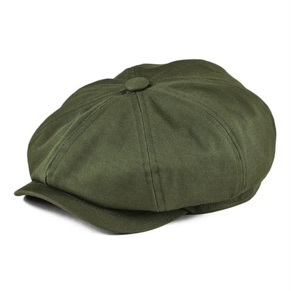 Newsboy Cap Men's Twill Cotton Eight Panel Hat Women's Size 57-63cm