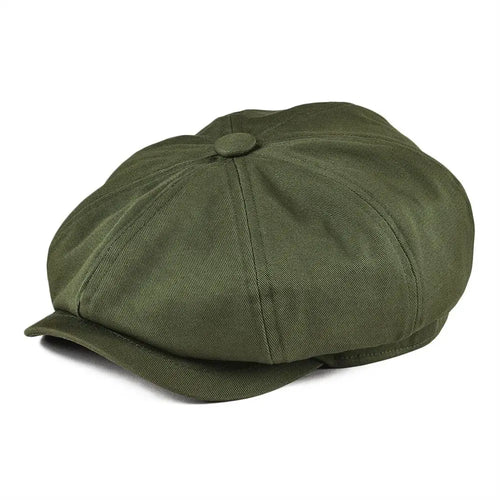 Newsboy Cap Men's Twill Cotton Eight Panel Hat Women's Size 57-63cm