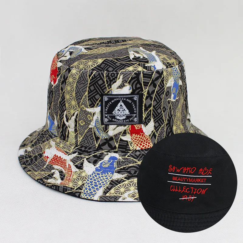 Printed Cotton Travel Bucket Hat
