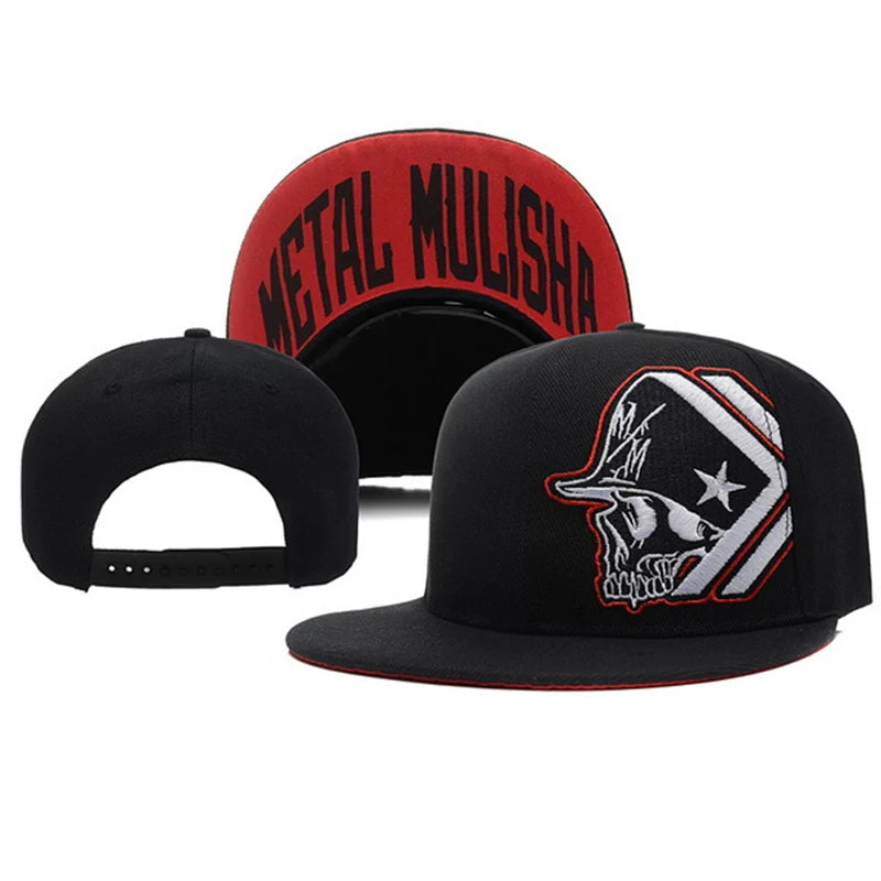 Metal Mulisha Embroidered Cotton Hip-Hop Snapback Cap