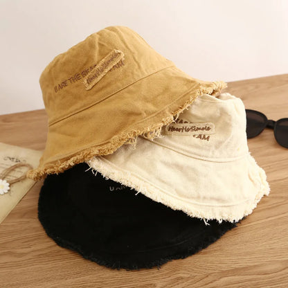 Women Cotton Sunscreen Fisherman Bucket Hat