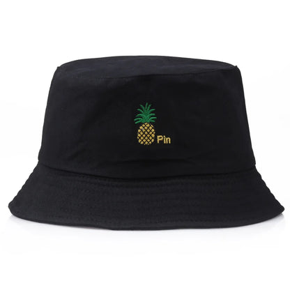 Pineapple Embroidered Hip Hop Bucket Hat