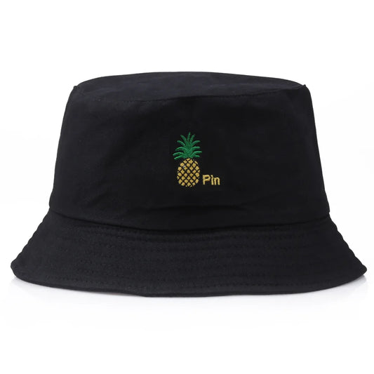Pineapple Embroidered Hip Hop Bucket Hat