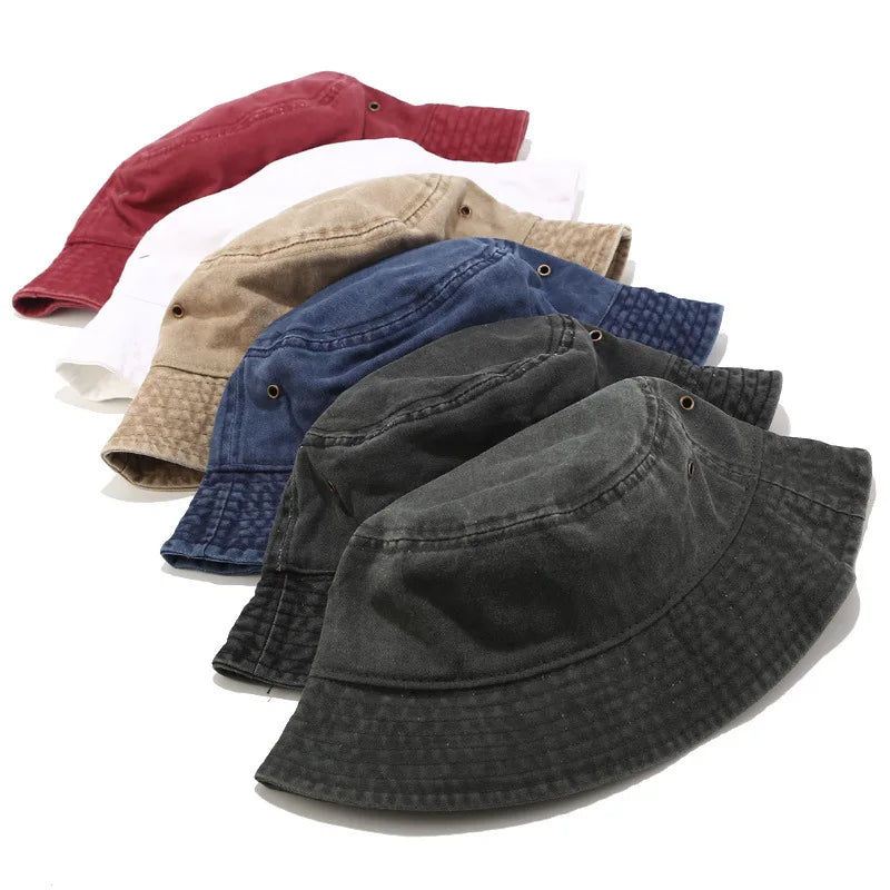 New Fisherman Hat Vintage Denim Bucket Hats