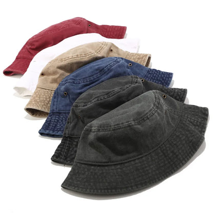 New Fisherman Hat Vintage Denim Bucket Hats