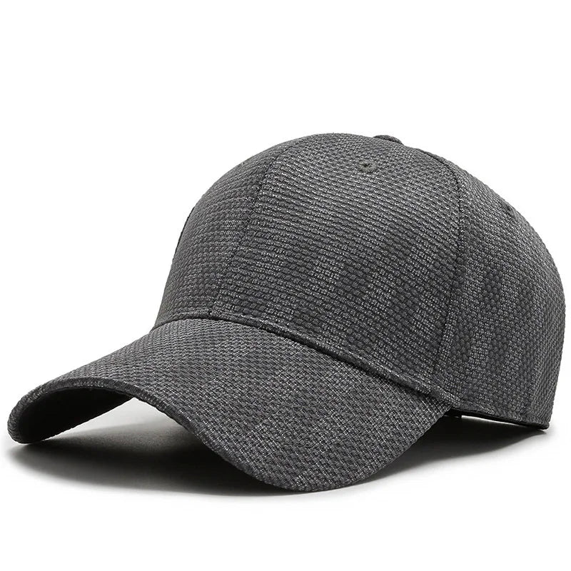 Luxury Brand Black Gray Plaid Baseball Caps For Men Summer Women