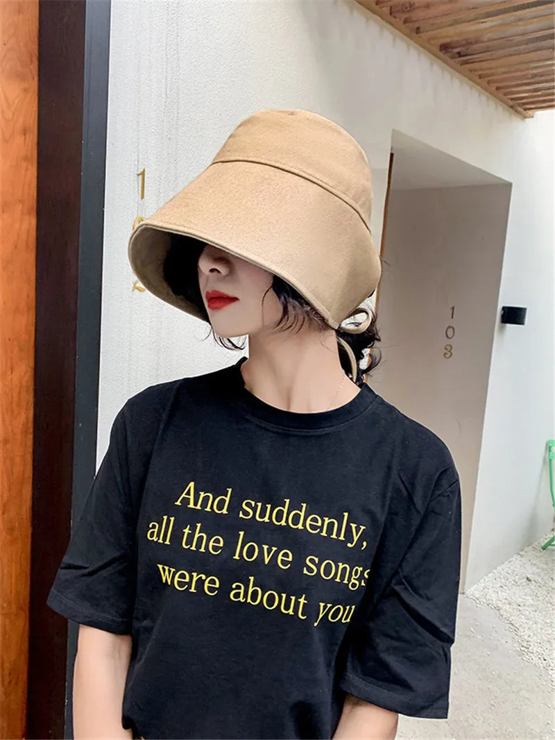 Spring New Fashion Women Bucket Hats Size 56-58cm