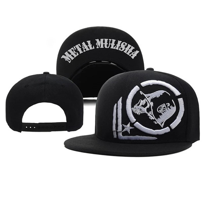 Metal Mulisha Embroidered Cotton Hip-Hop Snapback Cap