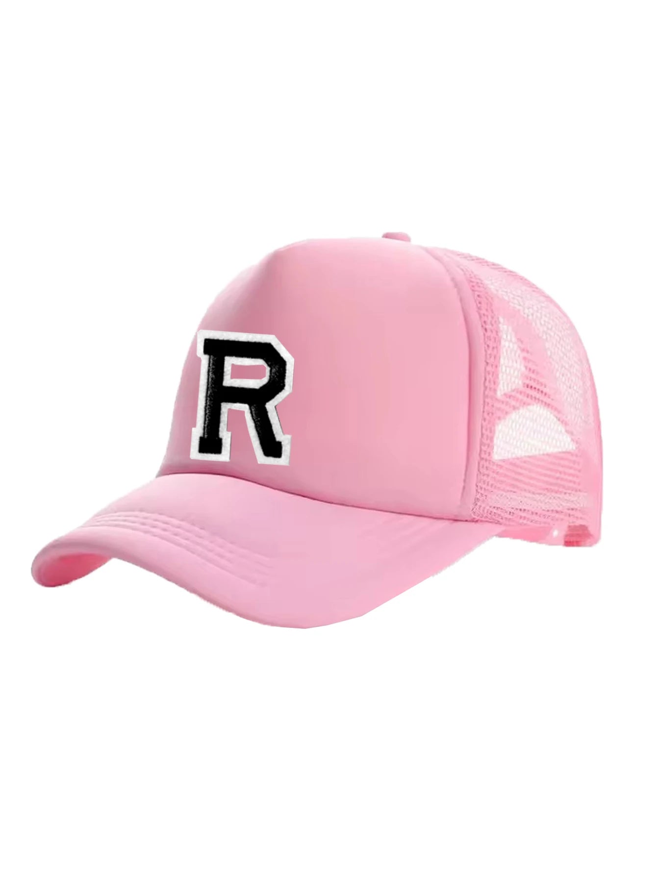 1pc Women's Personalized A-Z Letter Mesh Baseball Cap Lightweight Breathable Outdoor Sun Hat Outdoor Sun Protection Adjustable