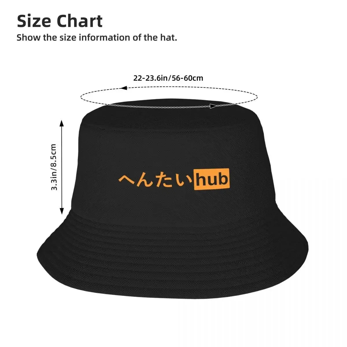 Hentais Hub Custom Graphic Summer Bucket Hat