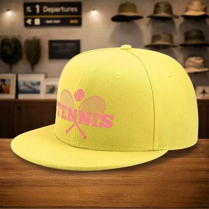 Tennis Rackets Ball Graphic Snapback Cap