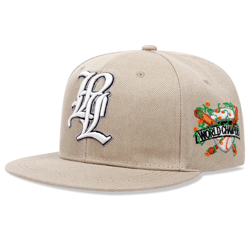 Fashion Letter Embroidered Snapback Cap