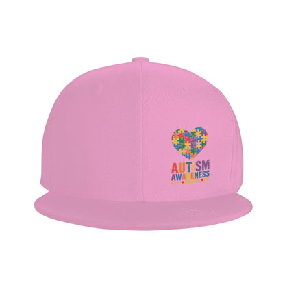 Humorous Autism Awareness Puzzle Heart Snapback Cap