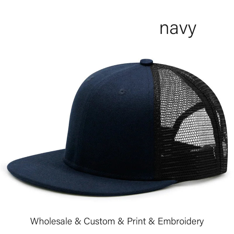 Custom Logo Embroidered Trucker Snapback Cap