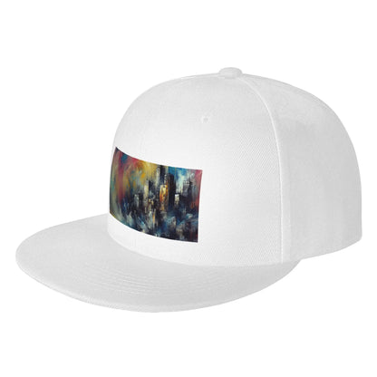 Fashion Watercolor Seaside City Abstract Snapback Cap