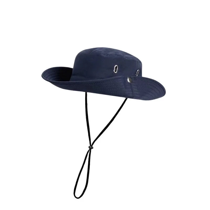 Adjustable Wide Brim UV Protection Outdoor Hiking Bucket Hat