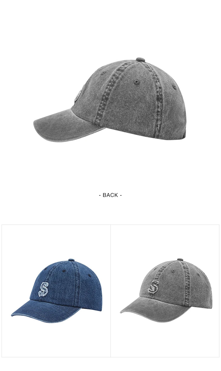 Men Washed Denim Baseball Cap Cotton