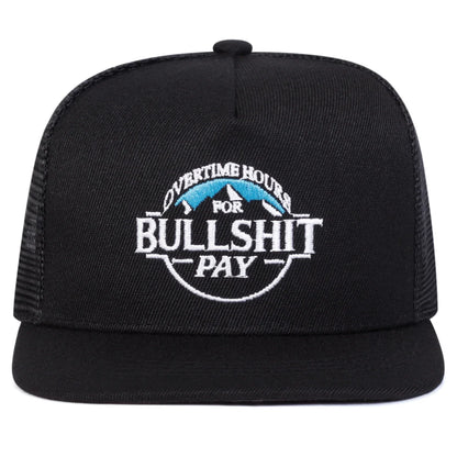 BULLSHIT PAY Embroidery Outdoor Snapback Cap