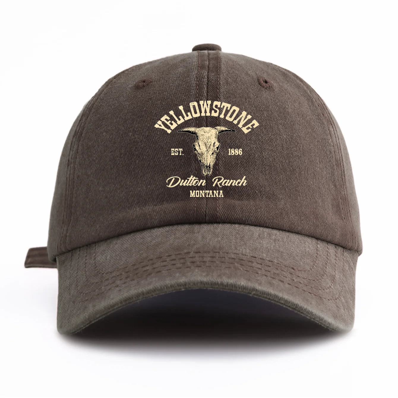 Yellowstone Print Washed Baseball Cap
