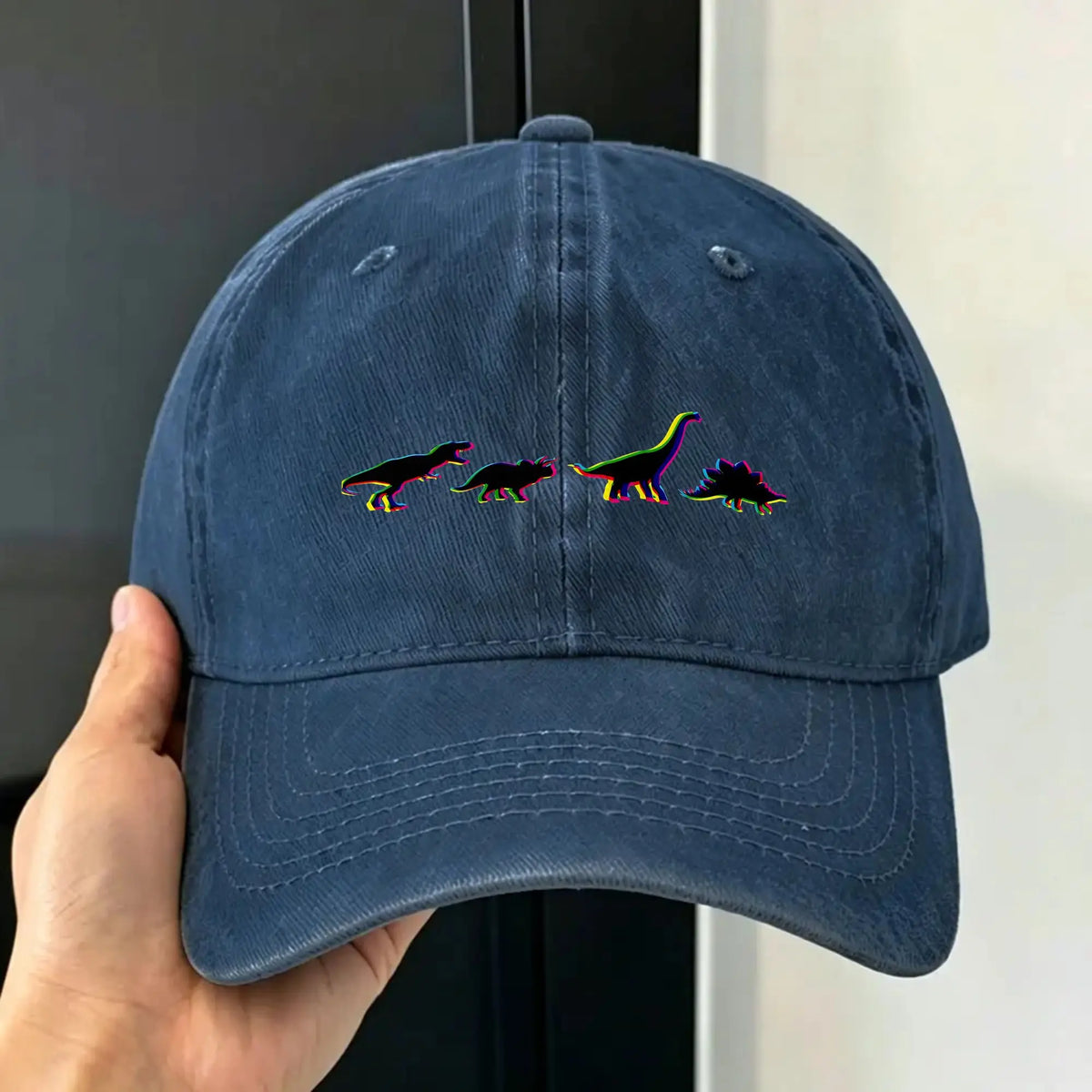 Cmyk Dinosaurs Casual Dinosaur Fossils Breathable Trucker Baseball Cap