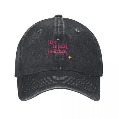Live Laugh Lesbian Pride Graphic Baseball Cap