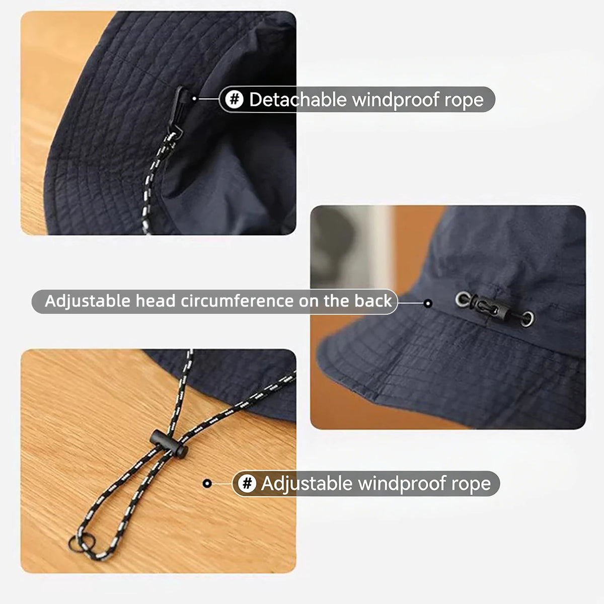 Quick-Dry Wide Brim Summer Hiking Bucket Hat