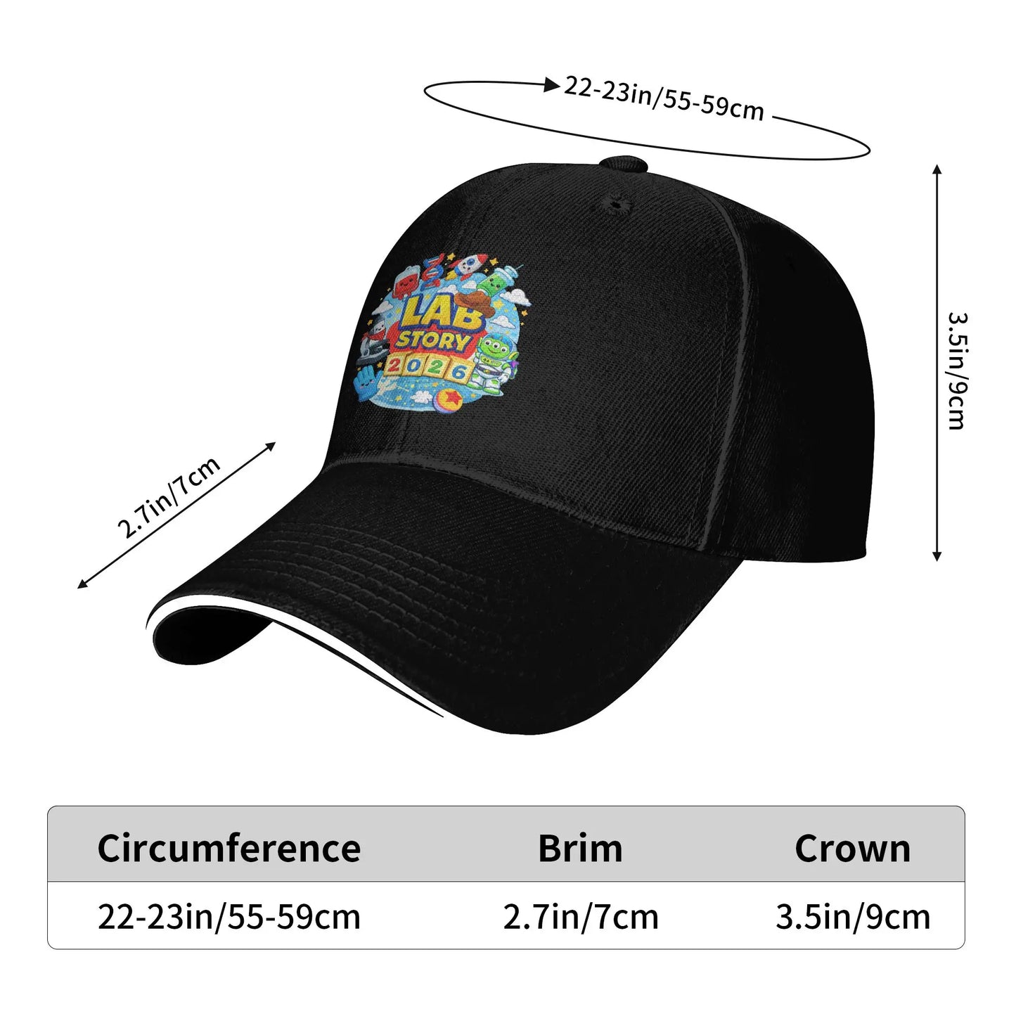 Lab Story Day Cartoon Baseball Cap Style