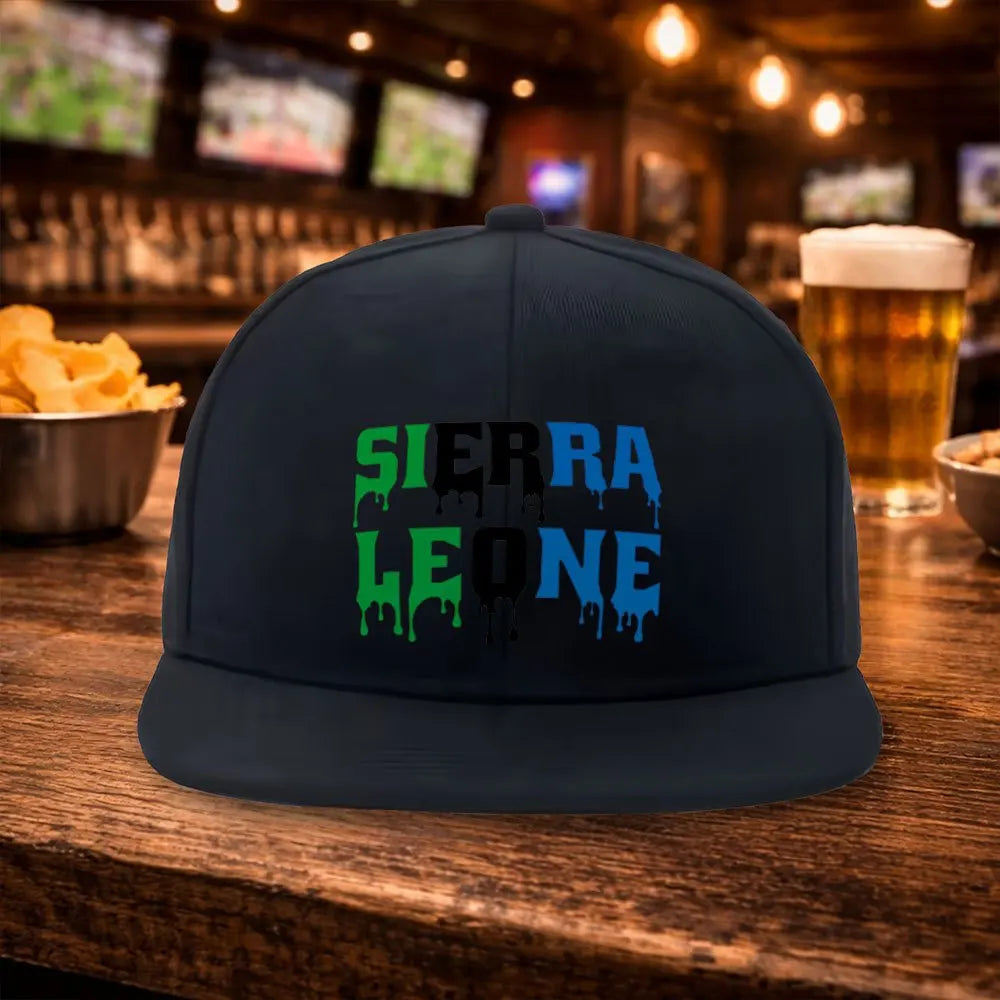 Sierra Leone Ink Drip Snapback Cap