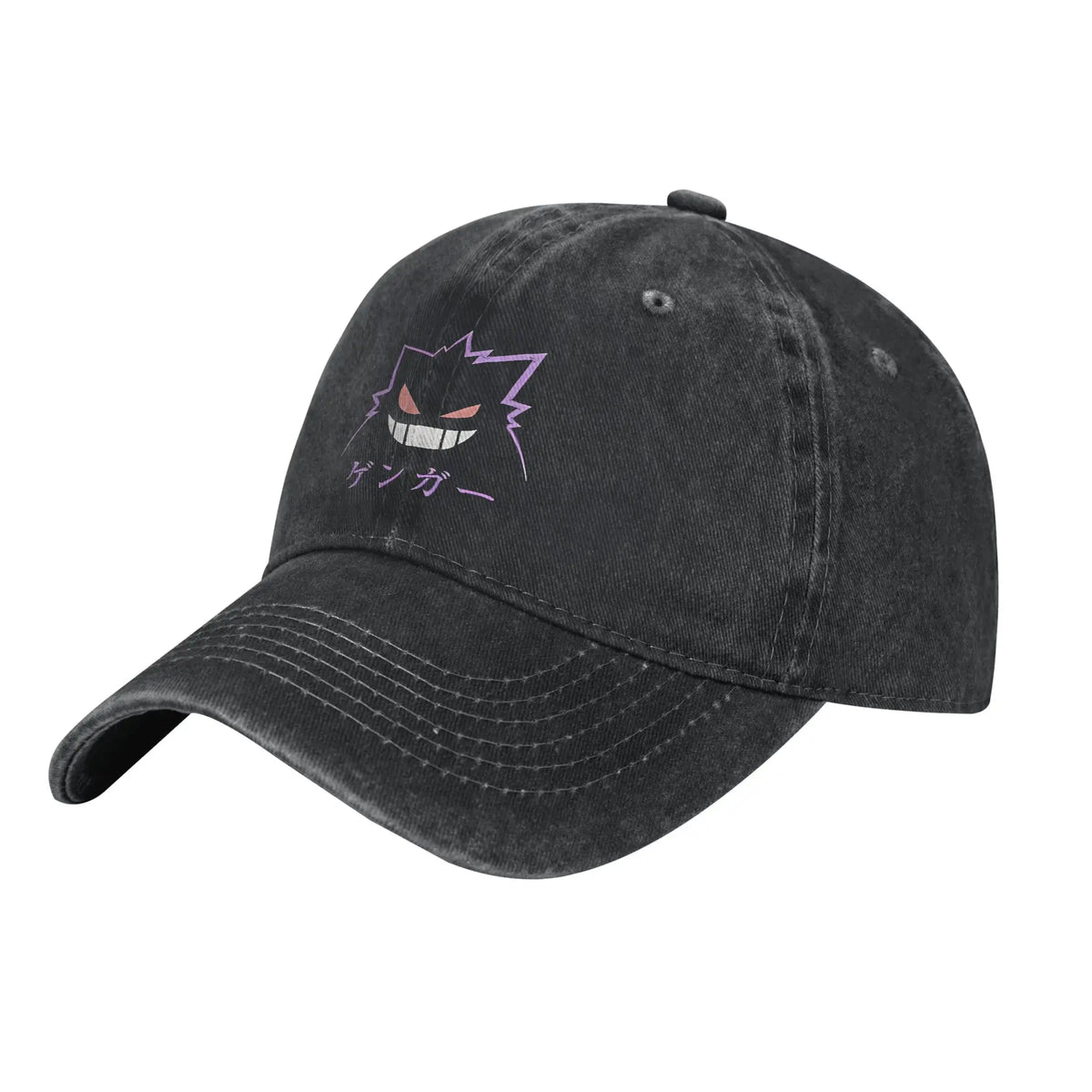 Retro Gengar Cool Graphic Distressed Denim Baseball Cap