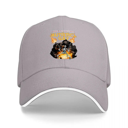 Cool Mysterious Black Flaming Skeleton Baseball Cap